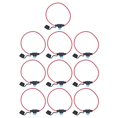 for 20Pcs Set Inline Holder with and Excellent Conductivity Suitable for Cars Boats Motorcycles CD Players Fax Machines 18AWG Wire 15a Compatibility with