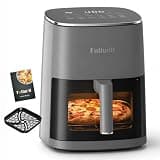 Fullwill 6QT Air Fryer, view window, 12-in-1: air fry, roast, bake, dehydrate. Nonstick, DW-safe basket. Max 400°F, 1700W. Darkgray. For parties.