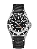 MIDO Ocean Star GMT - Swiss Automatic Watch for Men - 44mm Stainless Steel Case with Black Ceramic Rotating Bezel - Black Dial and Fabric Strap - M0266291705101