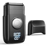 Electric Foil Shaver for Men – 240-Min Runtime, Dual Speed 8000/8500 RPM, 3D Floating Blades Rechargeable Razor with Magnetic Blade Guard, IPX7 Wet/Dry, USB-C, LED Display, Travel Lock