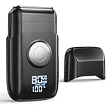 Electric Foil Shaver for Men – 240-Min Runtime, Dual Speed 8000/8500 RPM, 3D Floating Blades Rechargeable Razor with Magnetic Blade Guard, IPX7 Wet/Dry, USB-C, LED Display, Travel Lock