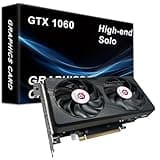 GPVHOSO GTX 1060 6GB Computer Graphics Card.GDDR5 8K 192bit HDR VR Ready, 1060 Video Cards forGaming PC, Tarjeta Gráfica Support Direct X12 PCle3.016, Dual Cooling Fans, HDMI + 2*DP Black