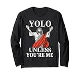 YOLO Ausser Du Bist Ich Funny Easter Jesus Long Sleeve T-Shirt
