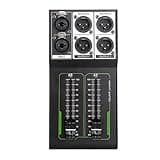Passive XLR Stereo Monitor Volume Controller, Lossless Sound Adjustment with Metal Housing, Plug and Play No Power Needed, Multi-channel Input Output Audio Control for Studio, Home (1 in 2 out)
