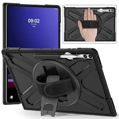 Tablet Case for Samsung Galaxy Tab S8 Ultra 14.6 Inch 2022 X900/X906 - Rugged Kickstand Protective Case with Rotate Stand,Handle Stand Bumper Shockproof Protective Cover