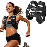 Weighted Vest with Two Adjustment Straps for Men Women, 8lbs/12lbs/16lbs/20lbs Weight Vest with Reflective Stripes for Workout, Strength Training, Running, Fitness, Muscle Building, Weight Loss