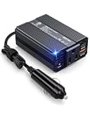 BESTEK Power Inverter DC 12V to AC 110V - 200W Car Plug Adapter Outlet PD 30W USB-C & QC18W USB-A Fast Charging Port - Car Charger Cigarette Lighter Adapter for Phone, Laptop - ETL FCC Certified