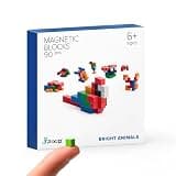 PIXIO Bright Animals - Magnetic Building Blocks for Kids Over 6 Years, Pixel Art, STEM Magnet Toys for Kids Ages 8-12, Portable Magnetic Blocks for Creativity