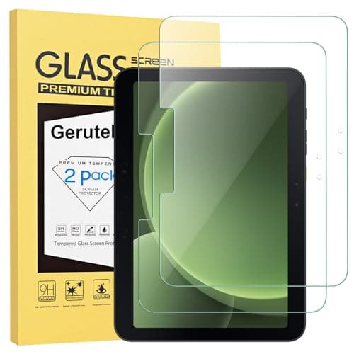 Gerutek 2-Pack Screen Protector for Samsung Galaxy Tab Active 5Pro/ Active 4Pro (10.1 inch) 2024/2022 Tempered Glass Film for Tab Active 5Pro/ 4Pro 10.1" 9H Hardness, Anti-Scratch & Case Friendly