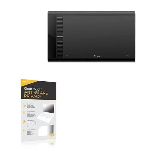 BoxWave Screen Protector Compatible With UGEE M708 V3 (10 in) - ClearTouch Anti-Glare Privacy (2-Pack), Privacy Screen Protector Flexible Film Anti-Glare