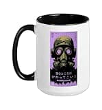 Violet Purple No Smoke Ducking Light Purple Color Graphic Ceramic Mug, Black/White, 15oz