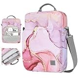 Dadanism 9-11 Inch Tablet Sleeve Bag Carrying Case with Shoulder Strap for iPad (A16) 11", iPad 10th Gen 10.9", iPad Air M4/Pro M5 11", iPad 9/8/7th 10.2", Galaxy Tab A11+ Plus 11", Cloudy Pink