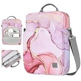 Dadanism 9-11 Inch Tablet Sleeve Bag Carrying Case with Shoulder Strap for iPad (A16) 11", iPad 10th Gen 10.9", iPad Air M4/Pro M5 11", iPad 9/8/7th 10.2", Galaxy Tab A11+ Plus 11", Cloudy Pink