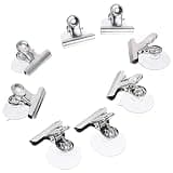 SOESFOUFU 8 Pcs Heavy Duty Suction Cup Clips with Metal Clamps Large Suction Cups for Window Sign Holders Crafts and Flyer Displays