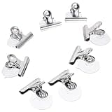 SOESFOUFU 8 Pcs Heavy Duty Suction Cup Clips with Metal Clamps Large Suction Cups for Window Sign Holders Crafts and Flyer Displays