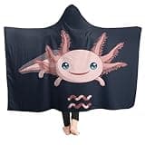 Axolotl Hooded Blanket Soft and Lightweight Flannel Throw Blanket