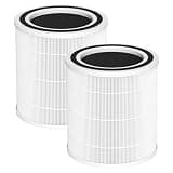 2 Pack AC400 Air Purifiers Replacement Filter for Purivortex AC400 Air Purifier, 3-in-1 HEPA Technology High Efficiency, White