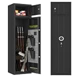 KEDABUBU 【No Assembly Required】8-12 Gun Safe for Rifles and Pistols, 2-Door Heavy-Duty Gun Cabinet,Rifle Safes for Home with Digital Numeric Keypad Locks 57" H