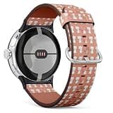 Planetar Compatible with Google Pixel Watch 4/3/2/1 (41mm) (Cats Bears Ice Pattern) Vegan leather Replacement Band Bracelet Strap