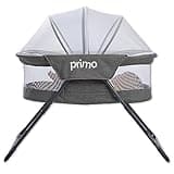 Cocoon Deluxe Folding Travel Bassinet (Heather Gray) - Lightweight Baby Bed and Portable Bassinet with Removable Mesh Canopy, Perfect Travel Crib & Bedside for Baby, Includes Carrying Tote Bag