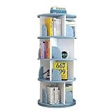 Book Shelf 360° Rotating Bookshelf Large Capacity Wooden Standing Bookcase Space Saving Book Rack Living Room Study Bookshelf Organizer Use for Many Years