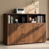 YCZYCZ Lateral File Cabinet with Lock, Metal Office Storage Cabinet, 2 Drawer Lateral File Cabinets for Home Office, A4 Letter Size, Heavy Duty Steel Filing Cabinet for Documents Storage