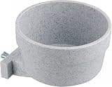 Lixit® Kennel Cage Food or Water Bowl - Non Spill Hanging Removable Dog Crate Bowls - Carrier Water Food Bowl for Dogs or Cats - Attaches to Cage for Convenient Feeding and Drinking (Gray, 20 Ounce)