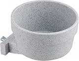 Lixit® Kennel Cage Food or Water Bowl - Non Spill Hanging Removable Dog Crate Bowls - Carrier Water Food Bowl for Dogs or Cats - Attaches to Cage for Convenient Feeding and Drinking (Gray, 20 Ounce)