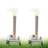 2-Pack Electric Confetti Cannon, Adjustable Angle Remote Control Stage Sprayer Machine for Wedding Party Concert Event Decoration Professional Stage Device