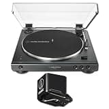 Audio-Technica AT-LP60XBT-BK Fully Automatic Wireless Bluetooth Turntable Bundle with ATN3600LE Elliptical Stylus — aptX Belt-Drive Vinyl Player for Bluetooth Speakers, Home Listening, Collecting