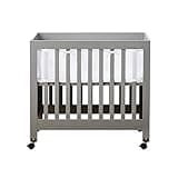 Halo Mini Crib Breathable Mesh Liner for Mini Crib, Classic 3mm Mesh, White, Size 4M Covers 4 Sides FITS MINI Cribs with 38x24” Mattress ONLY