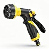 Garden Hose Nozzle Sprayer 6-in-1 Nozzle,Multi-Level Water Adjustment (Yellow)