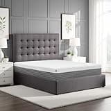 5-Layer 12" Hybrid Memory Foam and Coil Mattress – Cal King Size, White/Grey Knit Cover, Pocket Springs, Pressure Relief