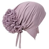 XBOKA Bonnet Stretch Flower Hijab Hair Wrap Turban Hat for Muslims Women Dressing Up Stretchable Turban for Ladies