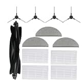 Replacement Accessories Kit For eitton A6 Pro / S6 Pro / G6 Pro / H6Pro Robot Vacuum Cleaner :11 Pack parts 1 Roller Brush 4 HEAP filter, 3 Mop 4 Side Brushes