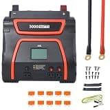 LMAOSS 3000W Power Inverter 12V DC to 115V AC Converter, 6000W Peak Car Inverter with LCD Display, 3 AC Outlets, 2 USB Ports and USB-C Port, Modified Sine Wave Inverter for RV, Truck,Solar and Off-Gri
