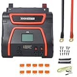LMAOSS 3000W Power Inverter 12V DC to 115V AC Converter, 6000W Peak Car Inverter with LCD Display, 3 AC Outlets, 2 USB Ports and USB-C Port, Modified Sine Wave Inverter for RV, Truck,Solar and Off-Gri