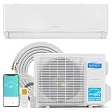 ROVSUN 12,000 BTU Smart WIFI Mini Split AC/Heating System with Inverter & APP Control, 23 SEER2 Ductless Split Air Conditioner with Pre-Charged Condenser, Heat Pump & Installation Kit, 115V
