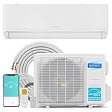 ROVSUN 12,000 BTU Smart WIFI Mini Split AC/Heating System with Inverter & APP Control, 23 SEER2 Ductless Split Air Conditioner with Pre-Charged Condenser, Heat Pump & Installation Kit, 115V