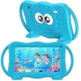 Trayoo Kids Tablet 7 Inch Tablets for Kids 3-12, 32GB Toddler Tablet with Dual Camera, Parental Control, Solid Case, WiFi, GMS, YouTube, Netflix, Android Learning Software Installed (Blue)