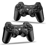 Kvkdiir 2 Pack Controller Compatible with PS3, Wireless Controllers with Dual Vibration, Motion Control, 2 Charging Cables