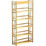 Vyntyra Book Shelf,Open Storage Shelf,Display Shelf,Narrow Bookcase for Small Space,for Living Room, Study, Office(Natural Wood Color,6-71)
