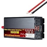 YXINHONGYUE 12V to 110V, 2200W DC 12V-72V Pure Sine Wave Car Inverter Charger for Truck, Home, Vehicles DC to AC Voltage Converter Multifunctional Off-Grid Solar Inverter,24v to 220v 50hz