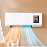 Portable Cooling and Heating Air Conditioners Heating System, Fan 2 in 1 Ductless Smart AC and Heater Combo Unit with Remote, No Exhaust Mini Split for Bedroom Bathroom Office(White)