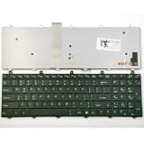 KGIGIBE Replacement Keyboard for Clevo P157SM P177SM Laptop US Black with Backlit V132150BK1 6-80-P2701-011-3