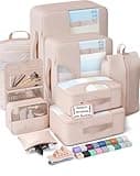 Veken 8 Set Packing Cubes for Cruise Ship Essentials,Beach Vacation Travel Accessories with Hanging Toiletry Bag,Suitcase Organizer for Luggage,Personalized Birthday & Retirement Gifts for Women Mom