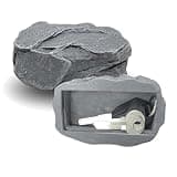 Locadence Hide a Key Outside, Decorative Weather Proof Resin Hidden Key Hider, Hidden Storage Box for Outdoor Garden, Flower Beds, Yard, Light Blue