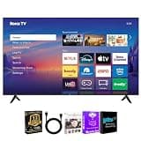 Roku 65 Inch Class Select Series 4K QLED Smart TV HDR Smart Television WiFi Voice Remote HDMI Cable Streaming Bundle 12 Month CPS Protection Plan Home Theater Entertainment