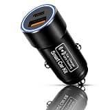 2-in-1 Car Tracker for Vehicles with Dual USB Car Charger, Hidden Vehicle Locator Compatible with Apple Find My, No SIM Card No Monthly Fee, Plug-in GPS Tracker for Cars, SUVs, Trucks, RVs, iOS Only