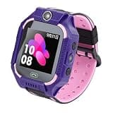 Dpofirs Smart Watch, 1.44 Inch Touch Screen Phone Watch for Students, Camera & School Mode & Standard Micro SIM Card & Flashlight (Pink Purple)